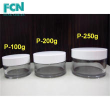 Plastic Cosmetics round Packaging cream empty 200g 250g cosmetic jar